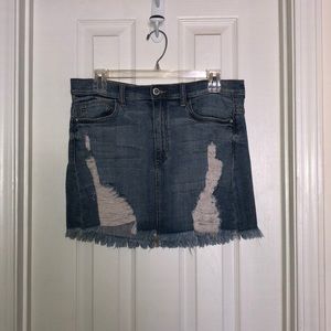 Denim Mini Skirt w/ rips